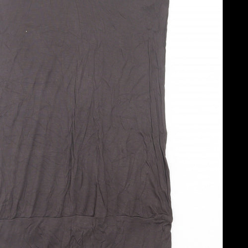 Warehouse Womens Grey Viscose A-Line Skirt Size 14