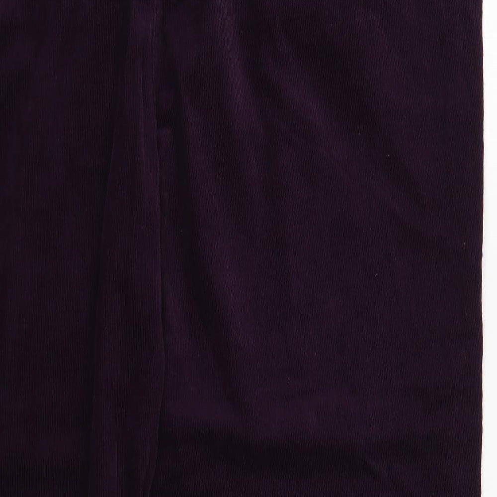 EWM Womens Purple Cotton Trousers Size 22 L28 in Regular Drawstring
