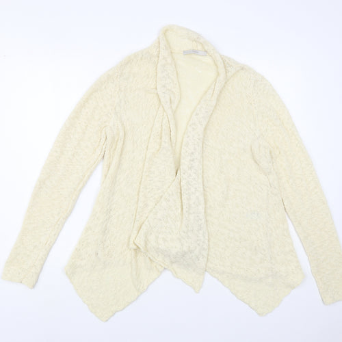 George Womens Ivory V-Neck Cotton Cardigan Jumper Size 10