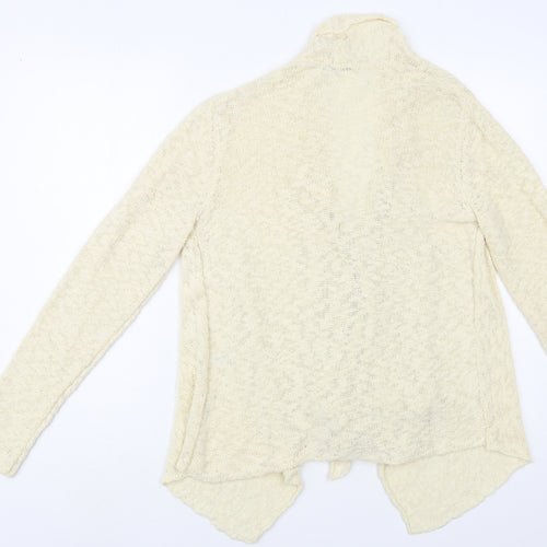 George Womens Ivory V-Neck Cotton Cardigan Jumper Size 10