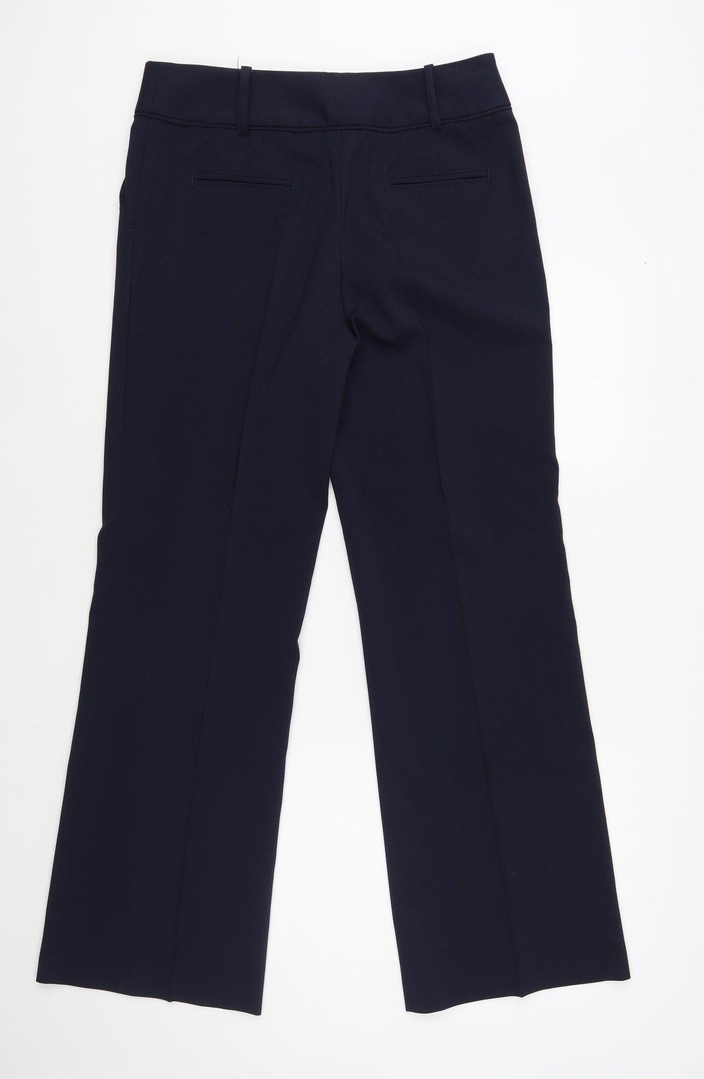 NEXT Womens Blue Polyester Dress Pants Trousers Size 12 L32 in Regular Button