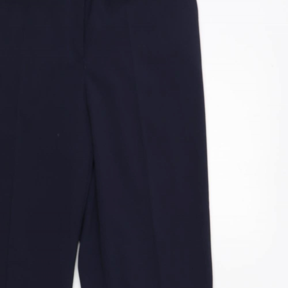 NEXT Womens Blue Polyester Dress Pants Trousers Size 12 L32 in Regular Button