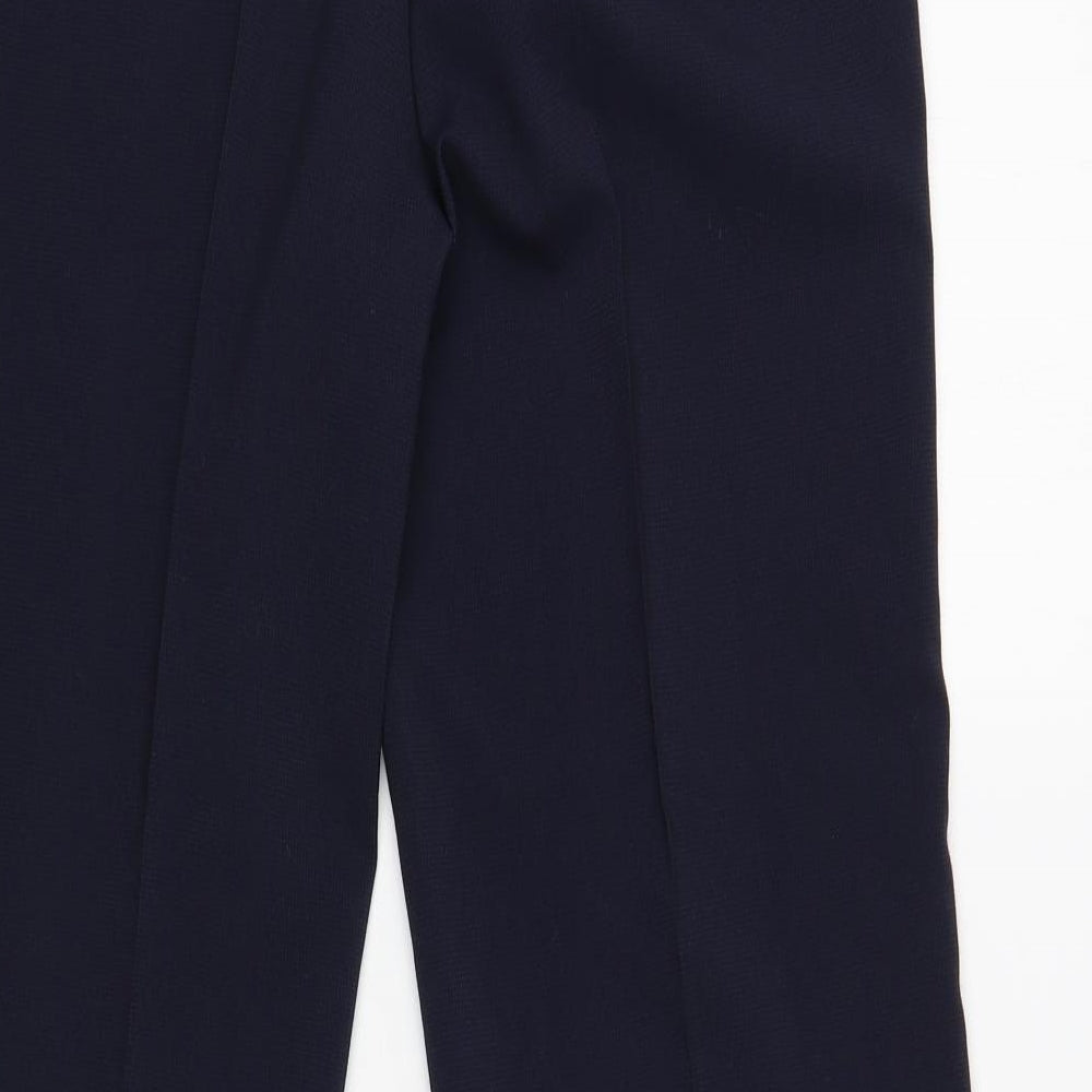 NEXT Womens Blue Polyester Dress Pants Trousers Size 12 L32 in Regular Button
