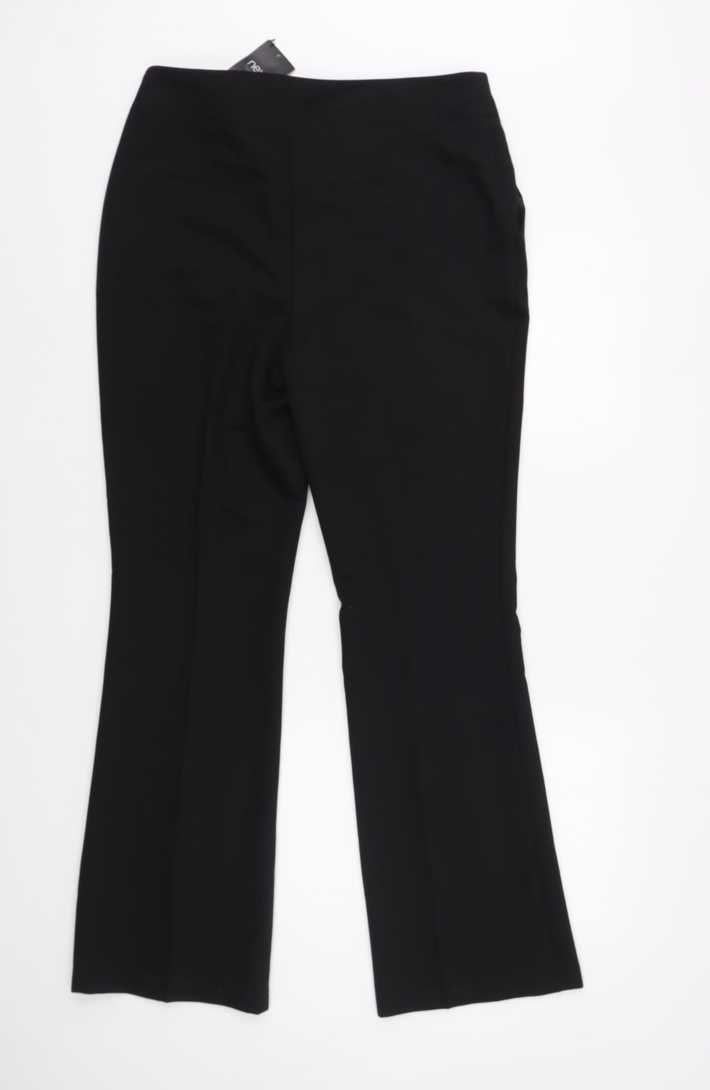 NEXT Womens Black Polyester Dress Pants Trousers Size 10 L31 in Buckle