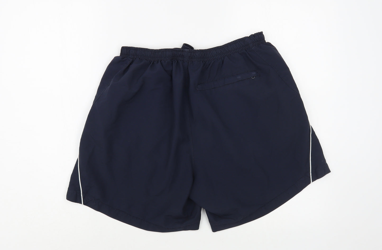 Nike Mens Blue Polyester Bermuda Shorts Size L L6 in Regular Drawstring