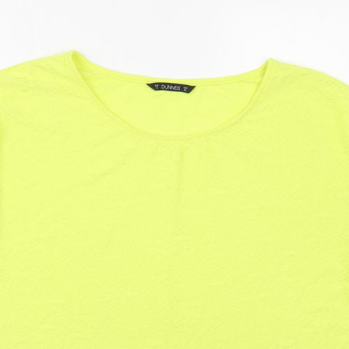 Dunnes Stores Womens Yellow Polyester Basic Blouse Size 18 Boat Neck
