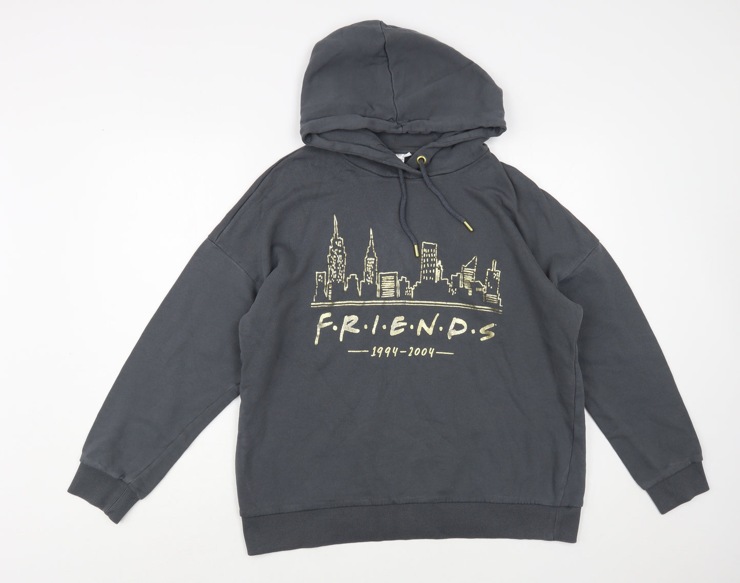 NEXT Womens Grey Cotton Pullover Hoodie Size L Pullover - Friends
