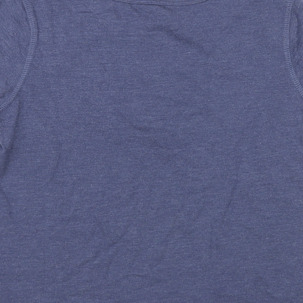 George Boys Blue Cotton Basic T-Shirt Size 9-10 Years Henley Button