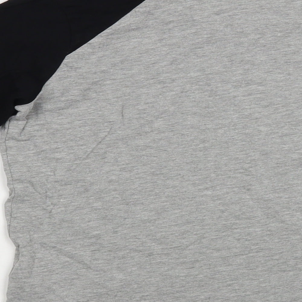 Pepperts Boys Grey Colourblock Cotton Pullover T-Shirt Size 8-9 Years Crew Neck Pullover - Polar Bear