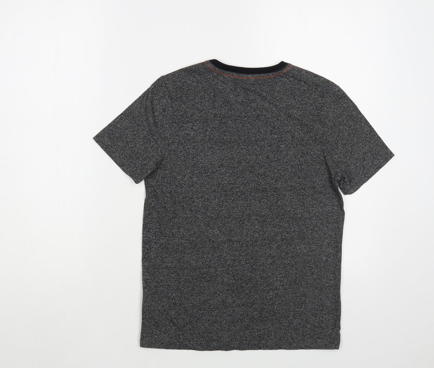 Marks and Spencer Boys Grey Cotton Pullover T-Shirt Size 9-10 Years Crew Neck Pullover
