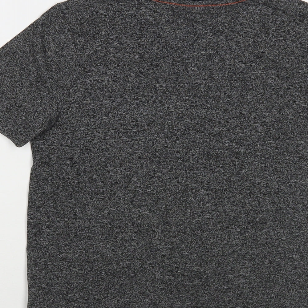 Marks and Spencer Boys Grey Cotton Pullover T-Shirt Size 9-10 Years Crew Neck Pullover