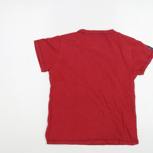 NEXT Boys Red Cotton Pullover T-Shirt Size 9 Years Crew Neck Pullover - Football