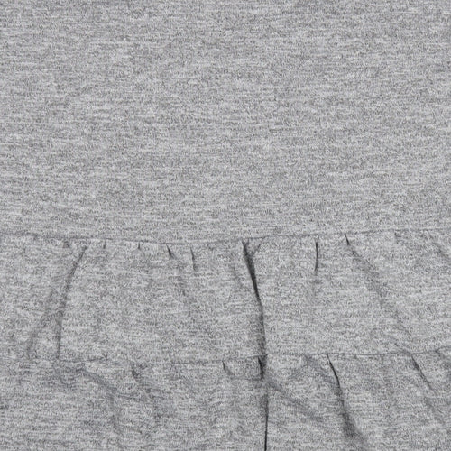 New Look Womens Grey Crew Neck Polyester Pullover Jumper Size M