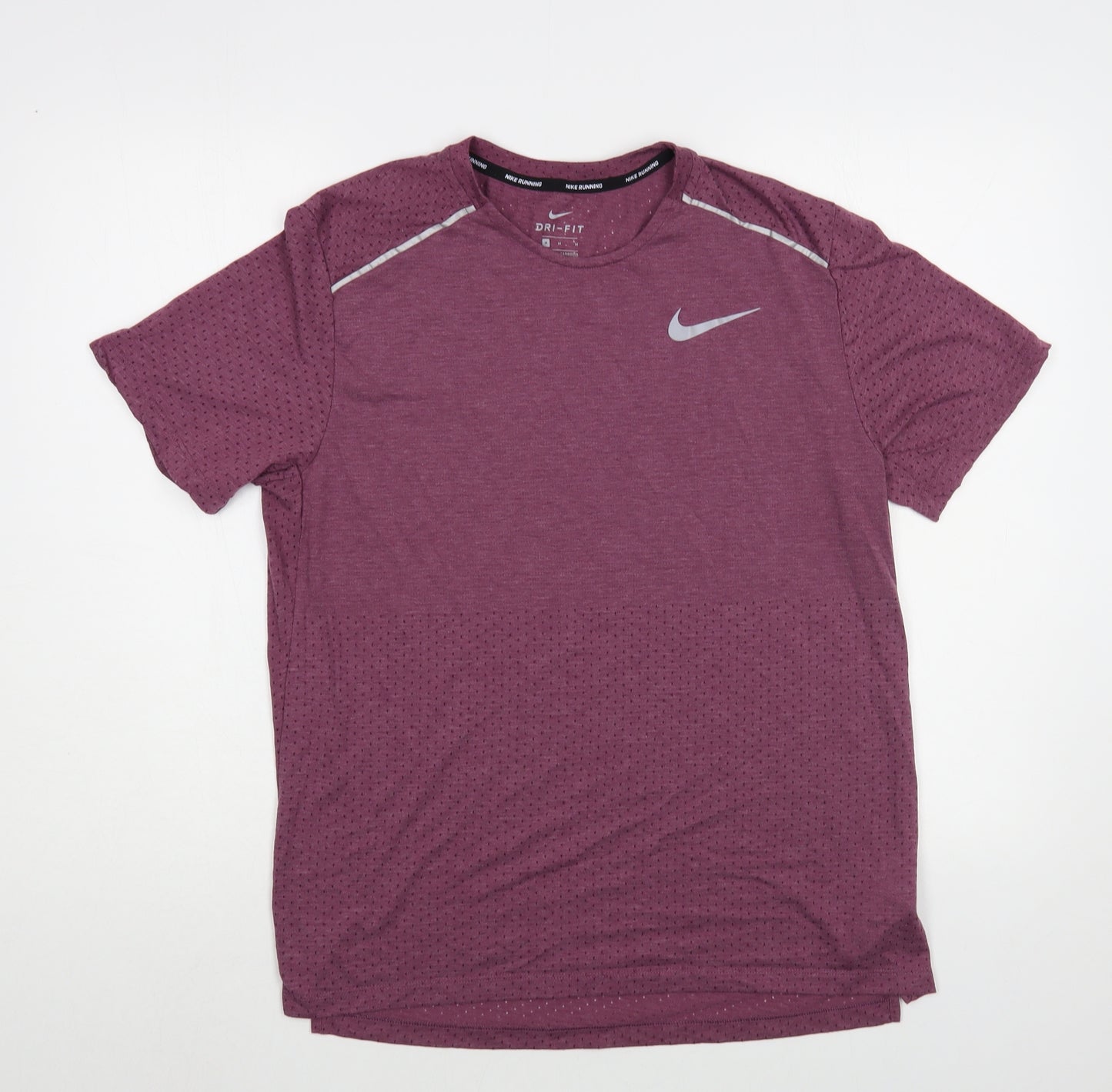 Nike Mens Purple Polyester Pullover T-Shirt Size M Crew Neck Pullover