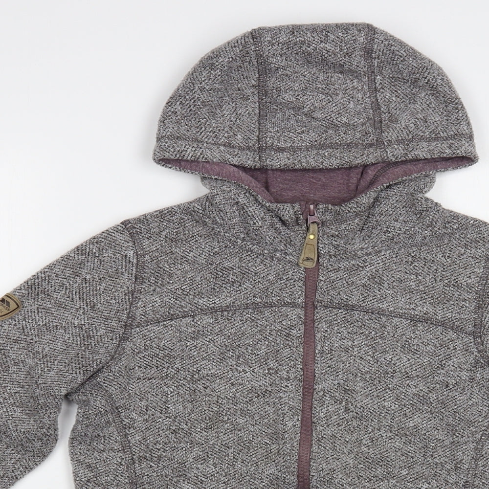 Trespass Womens Grey Polyester Full Zip Hoodie Size S Zip