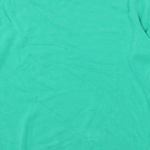 ELLIE B Womens Green Crew Neck Acrylic Pullover Jumper Size XL