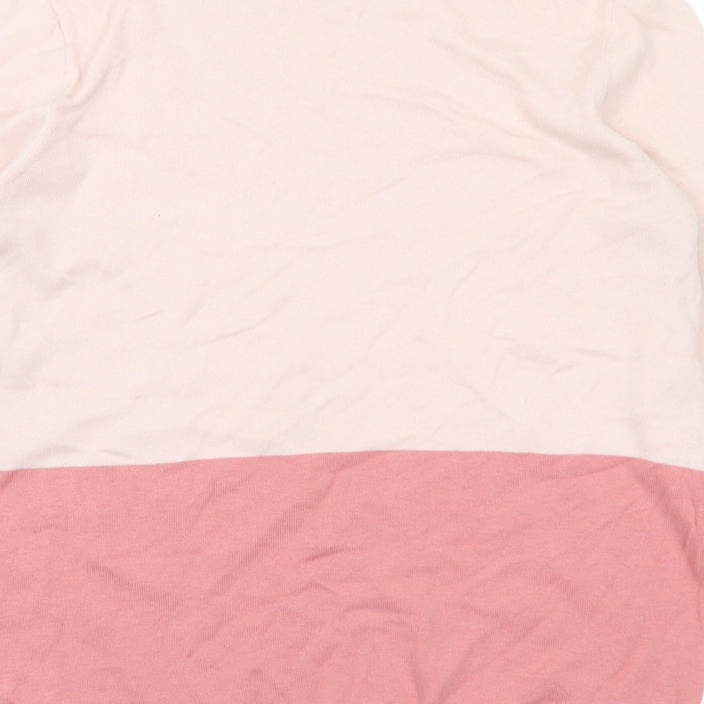 NEXT Womens Pink Round Neck Cotton Pullover Jumper Size 14