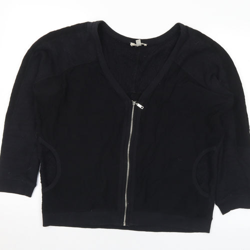 Zara Womens Black Jacket Size S Zip