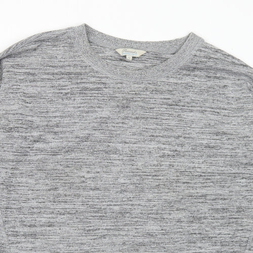 Peacocks Womens Grey Crew Neck Polyester Pullover Jumper Size 12
