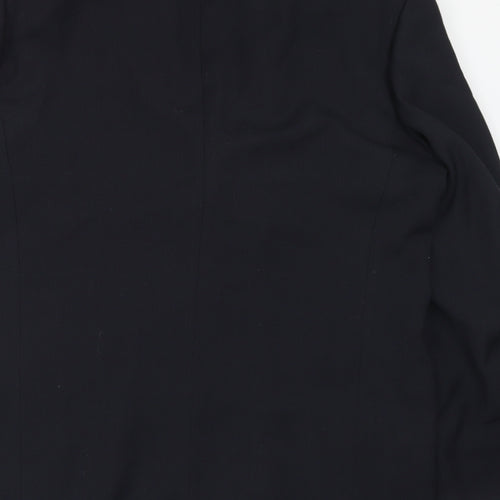 David Moss Mens Black Polyester Jacket Suit Jacket Size 44