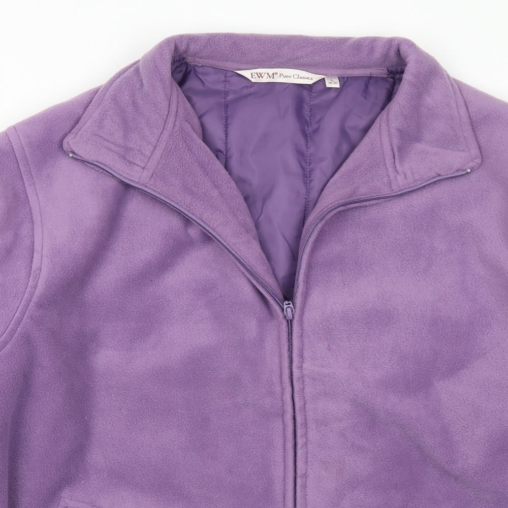 EWM Womens Purple Jacket Size 18 Zip - 18-20