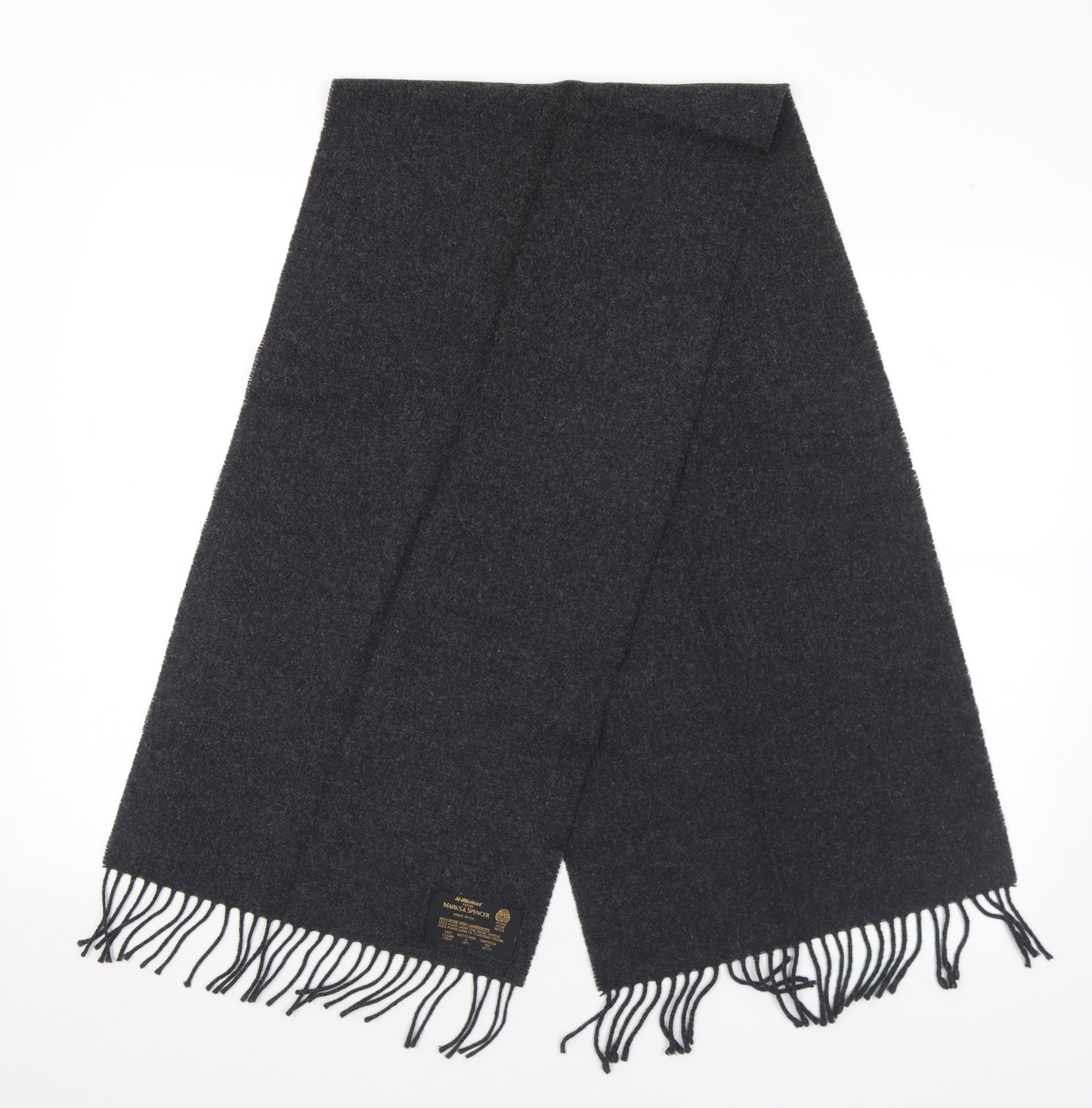 Marks and Spencer Unisex Grey Wool Scarf One Size