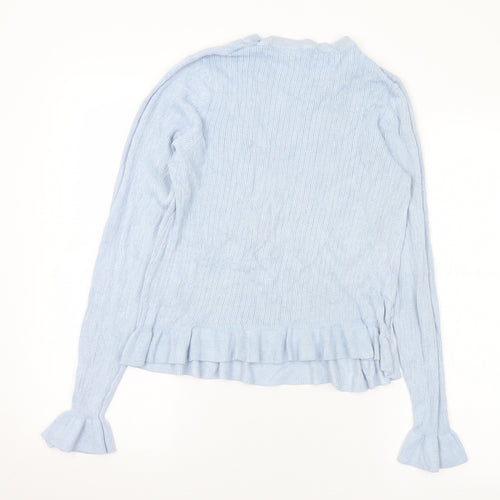 Select Womens Blue Crew Neck Viscose Pullover Jumper Size 18