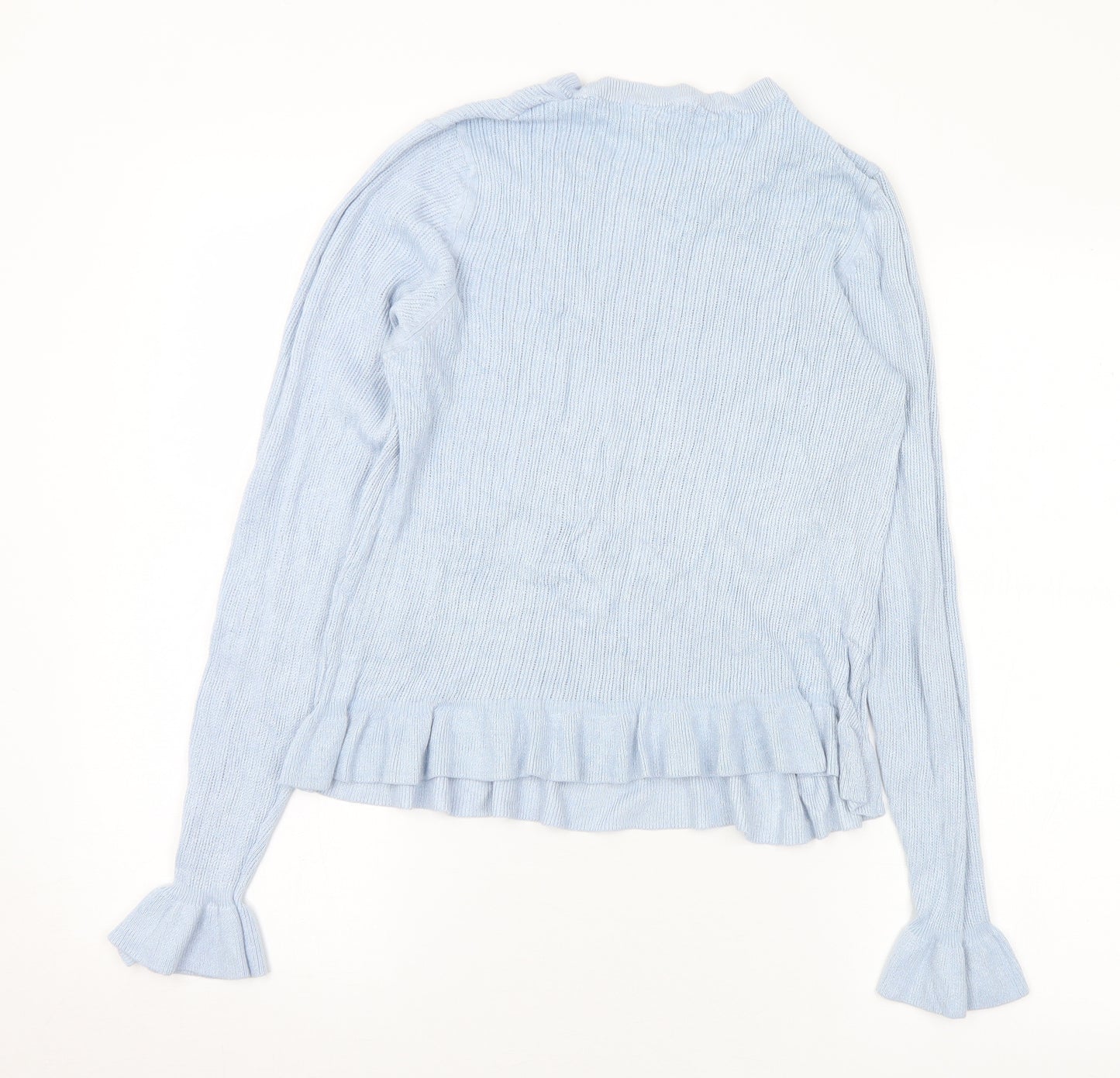 Select Womens Blue Crew Neck Viscose Pullover Jumper Size 18