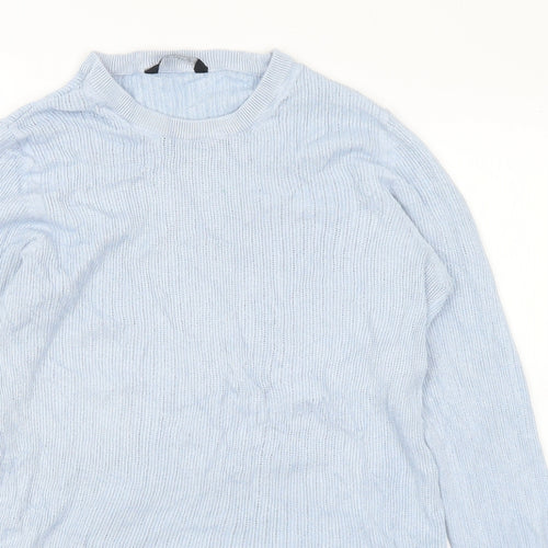 Select Womens Blue Crew Neck Viscose Pullover Jumper Size 18