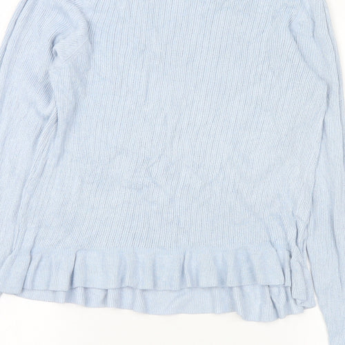Select Womens Blue Crew Neck Viscose Pullover Jumper Size 18