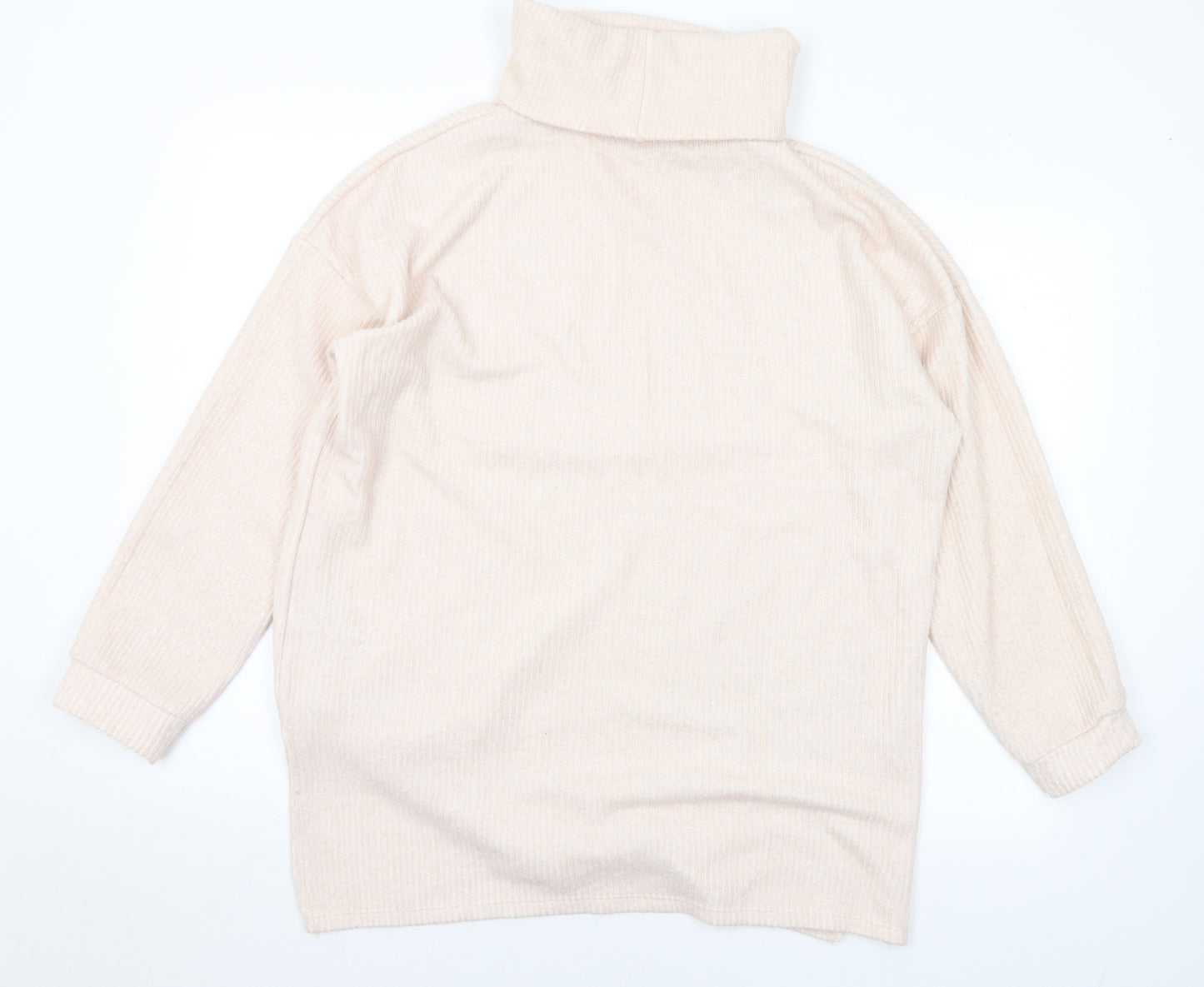 New Look Womens Pink Roll Neck Polyester Pullover Jumper Size L