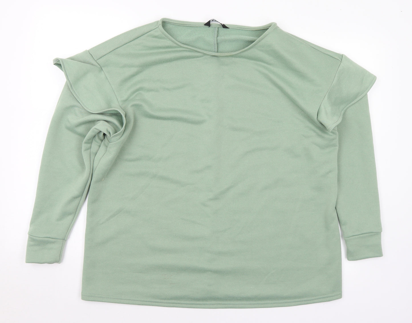 Evans Womens Green Polyester Pullover Sweatshirt Size 14