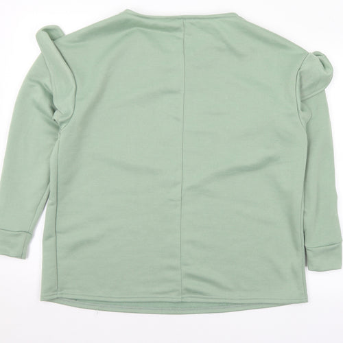 Evans Womens Green Polyester Pullover Sweatshirt Size 14