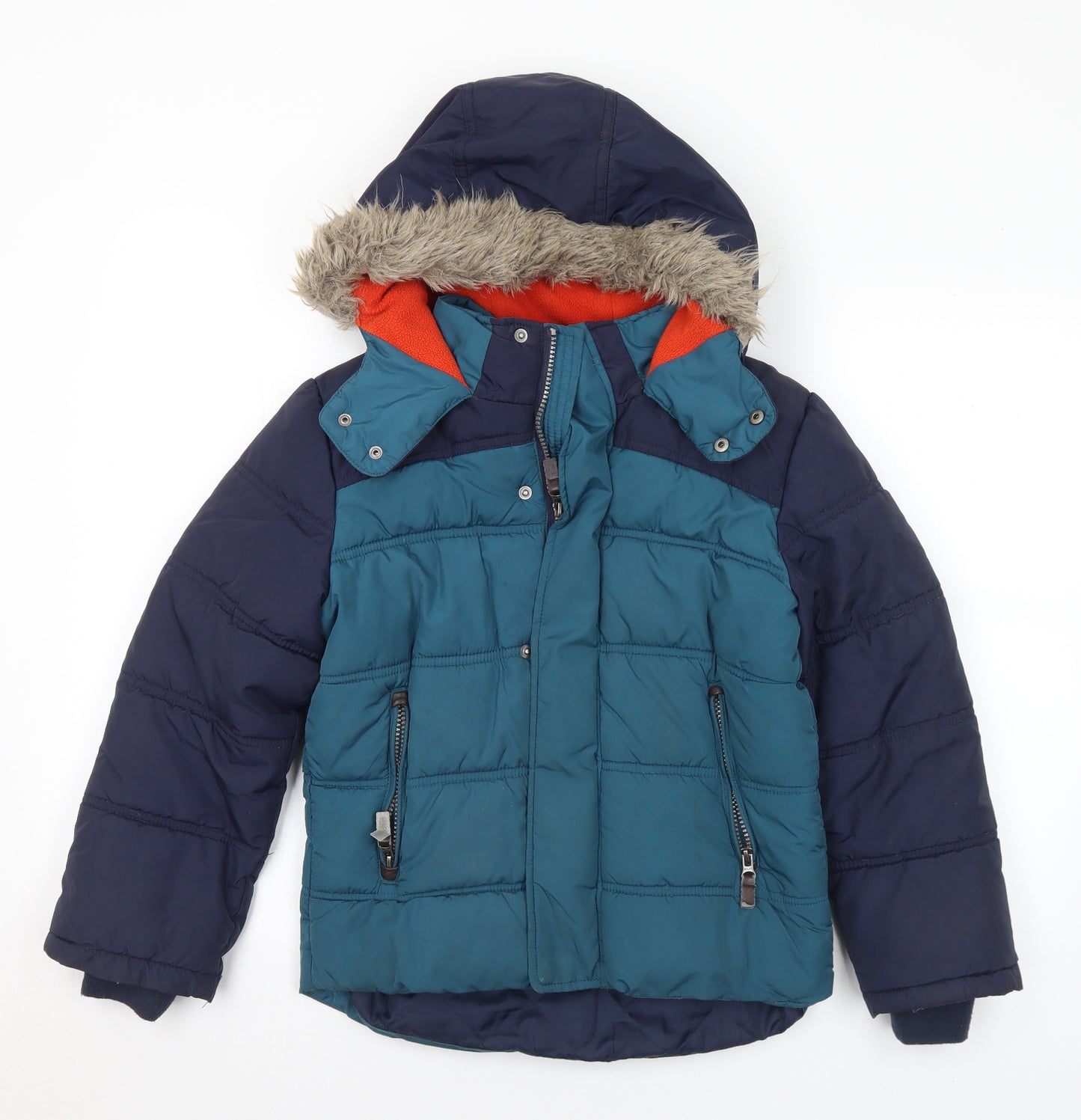 Pandemonium Boys Multicoloured Puffer Jacket Coat Size 9-10 Years Zip