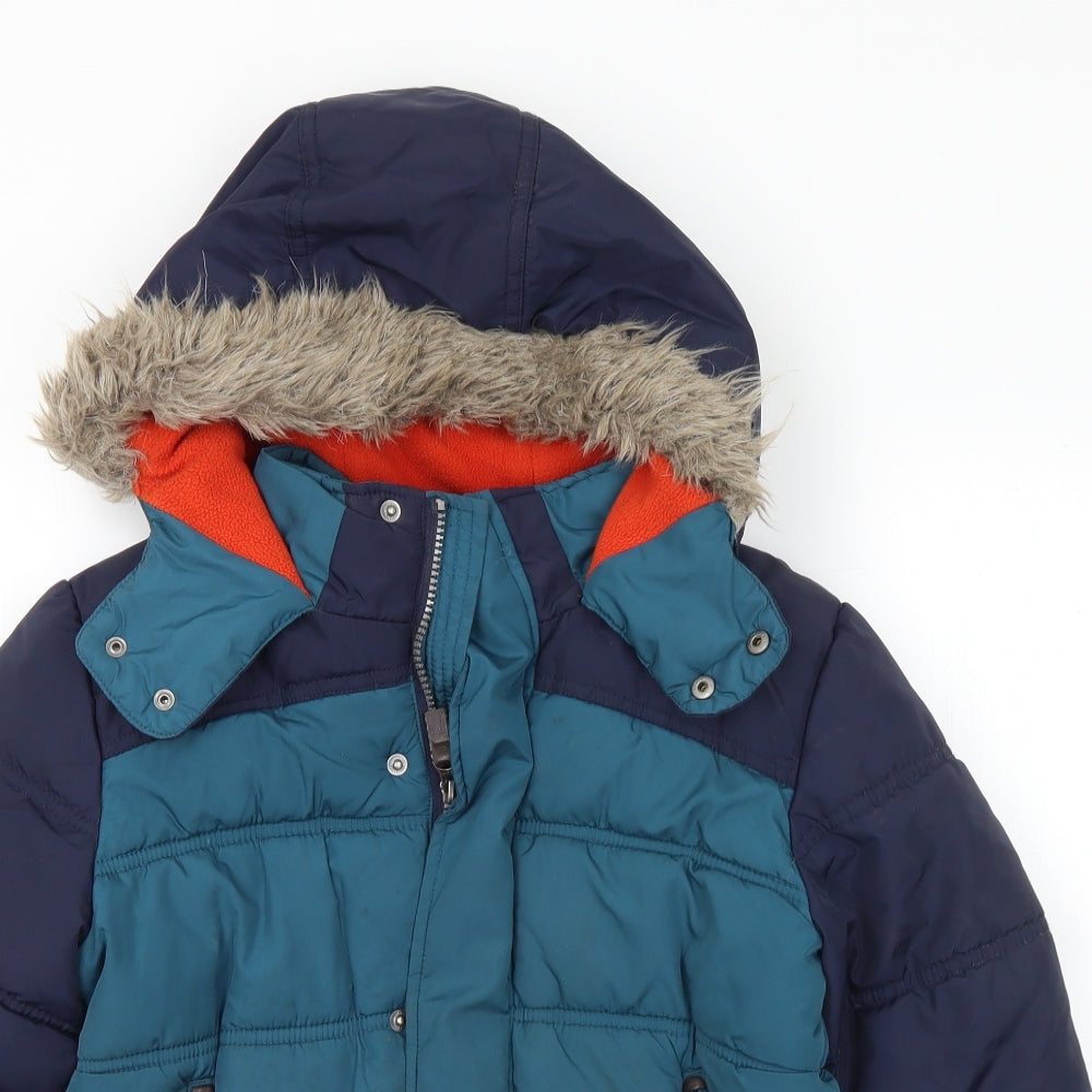 Pandemonium Boys Multicoloured Puffer Jacket Coat Size 9-10 Years Zip