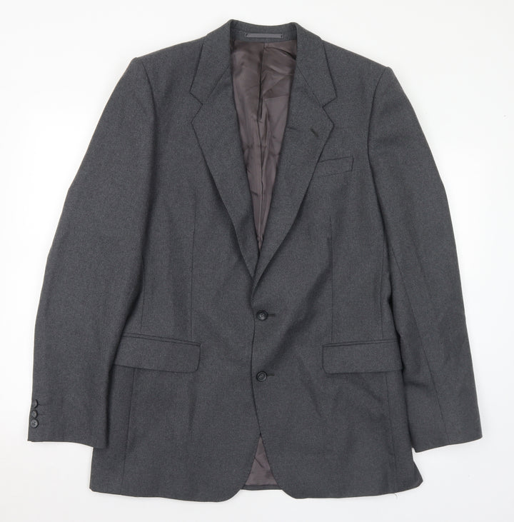 Rex Trueform Mens Grey Wool Jacket Suit Jacket Size 42