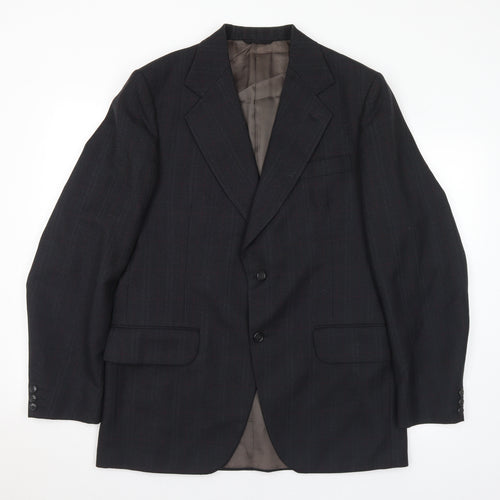 Maeson Mens Grey Plaid Wool Jacket Suit Jacket Size 41