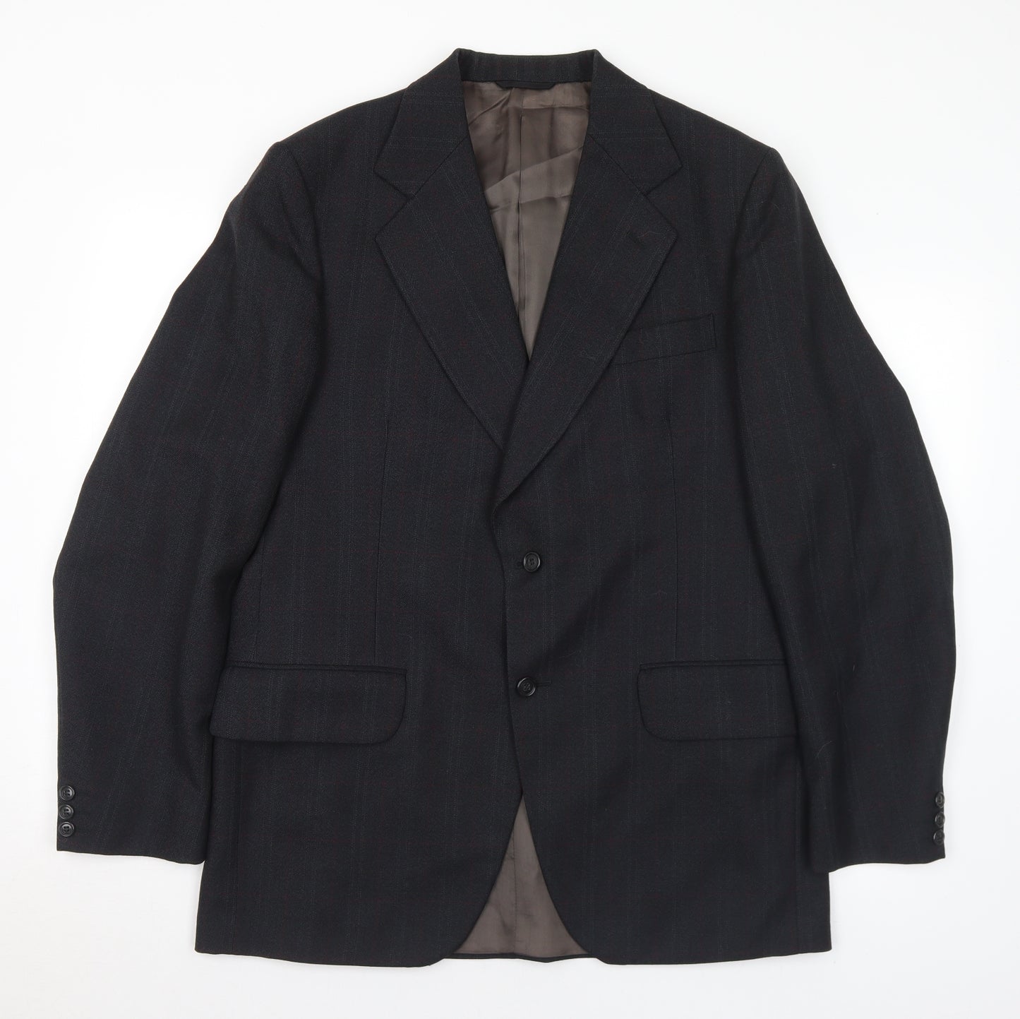 Maeson Mens Grey Plaid Wool Jacket Suit Jacket Size 41