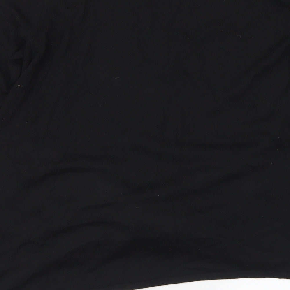 River Island Womens Black Round Neck Polyester Pullover Jumper Size 16