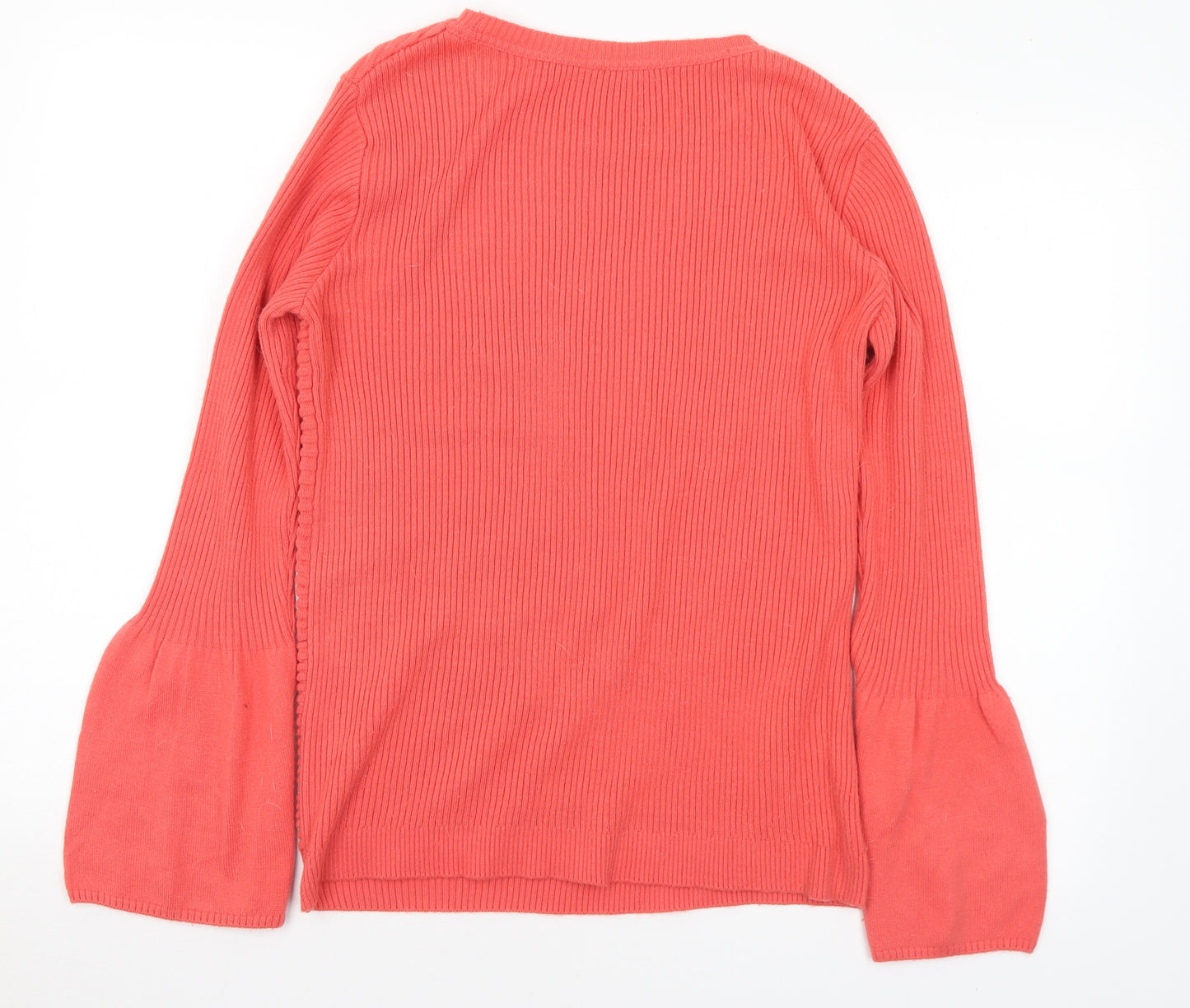 George Womens Pink Round Neck Acrylic Pullover Jumper Size 12