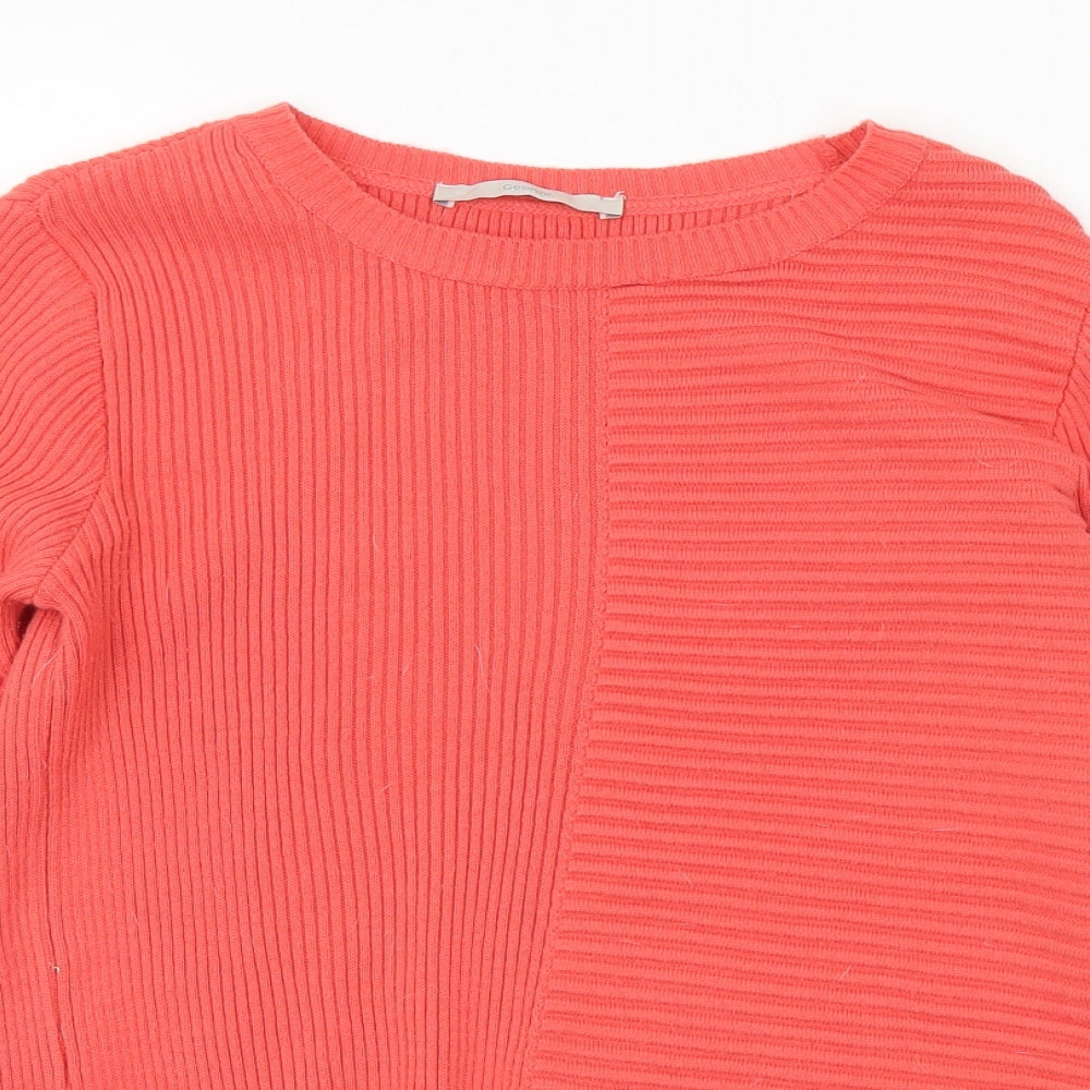 George Womens Pink Round Neck Acrylic Pullover Jumper Size 12