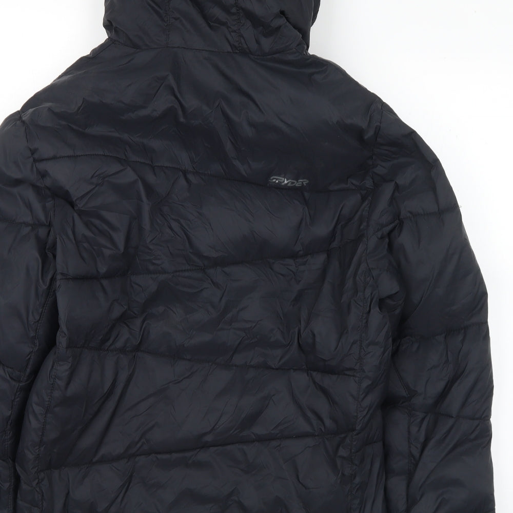 Spyder Mens Black Puffer Jacket Coat Size M