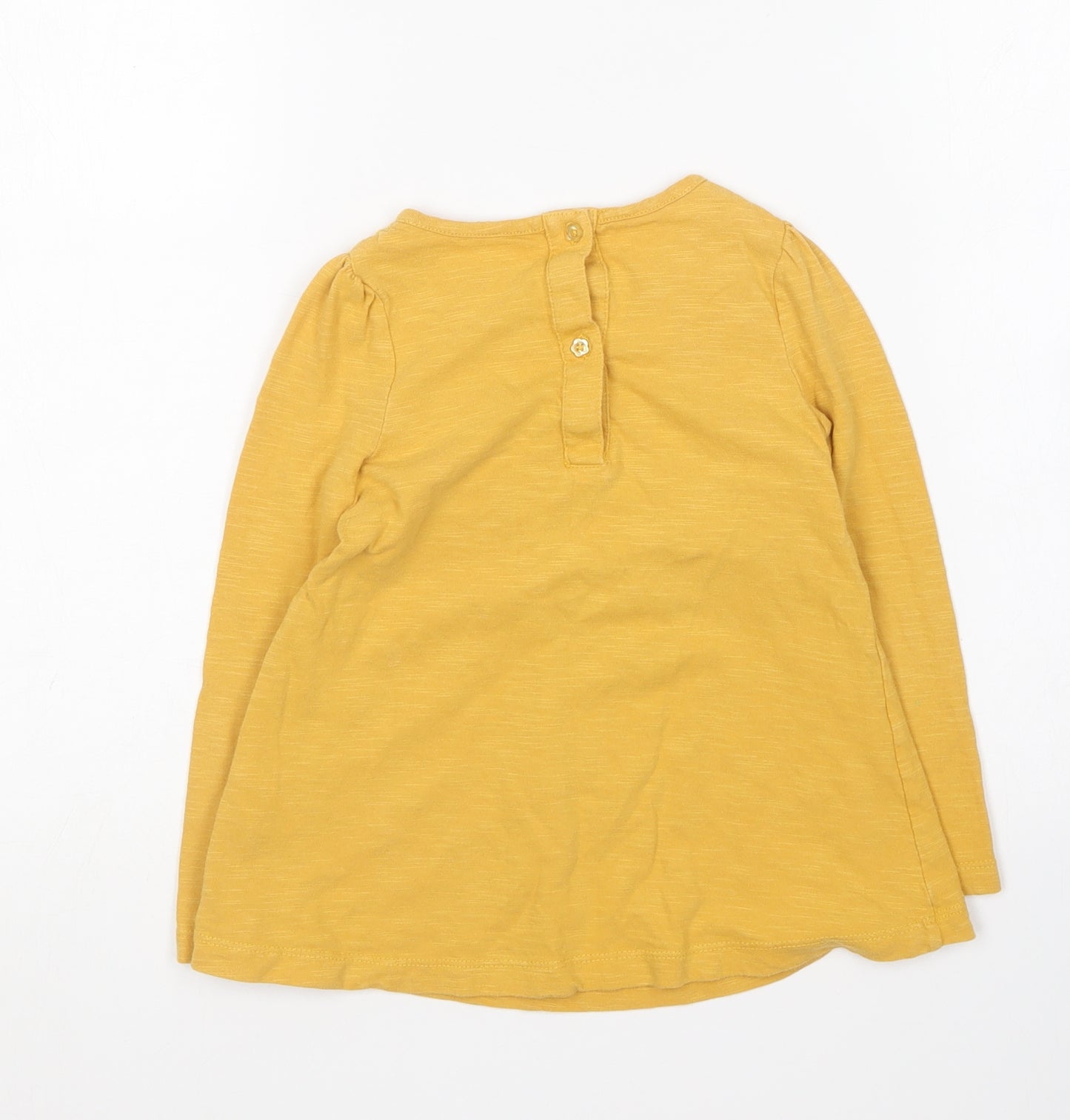 Dunnes Stores Girls Yellow Cotton Shift Size 5 Years Round Neck