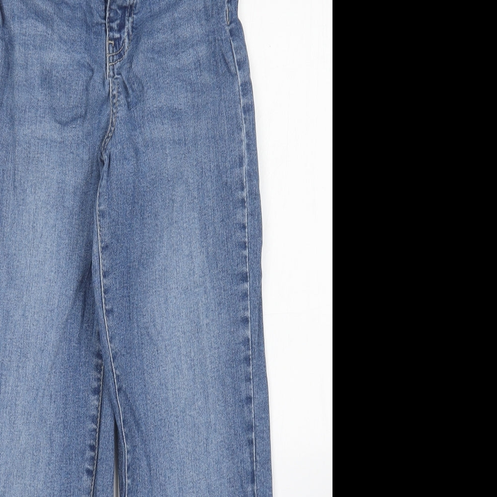 Leigh Tucker Girls Blue Cotton Straight Jeans Size 9-10 Years Regular