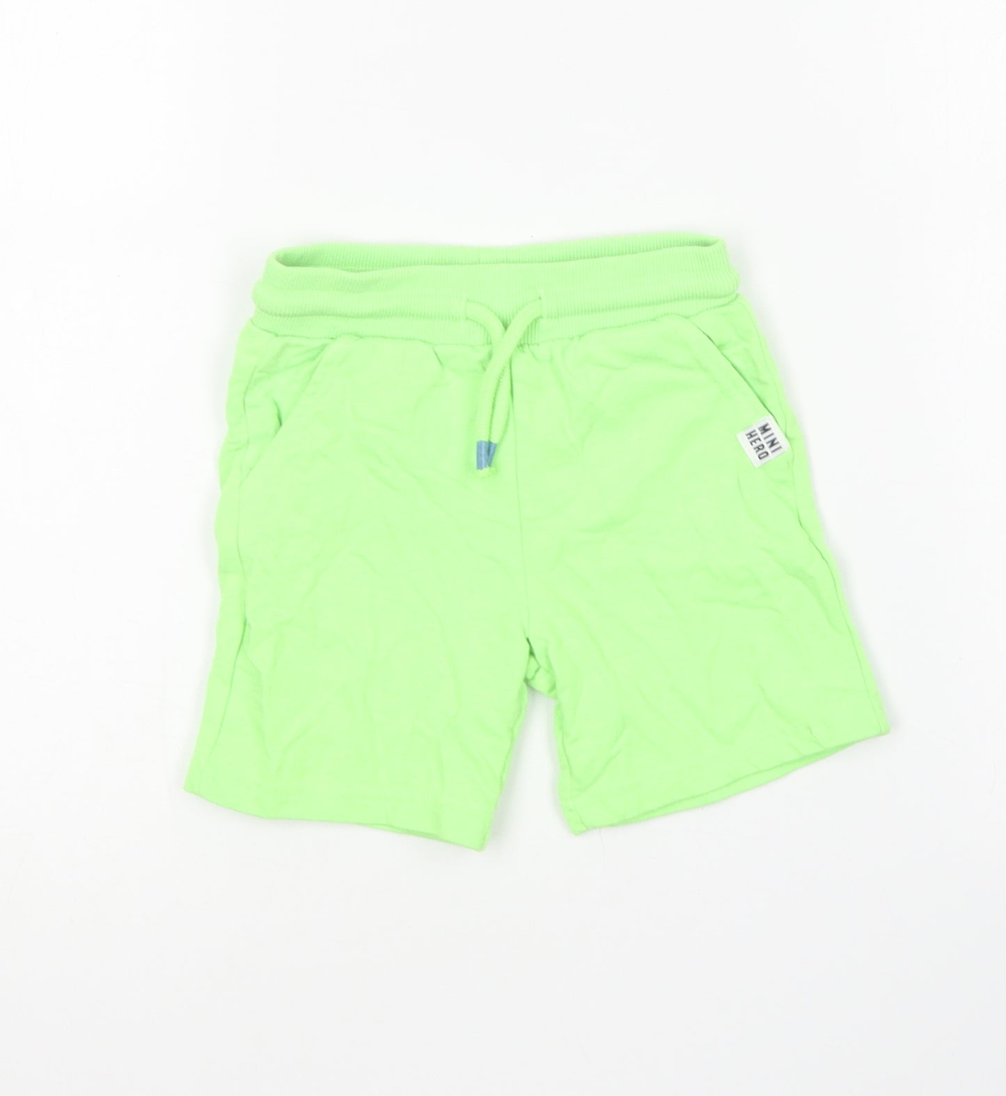 F&F Boys Green Cotton Sweat Shorts Size 2-3 Years Regular