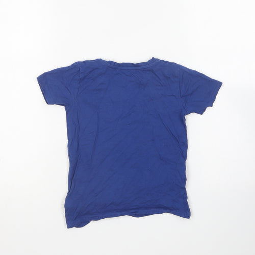 Dunnes Stores Boys Blue Cotton Basic T-Shirt Size 3-4 Years Round Neck - Game Squad