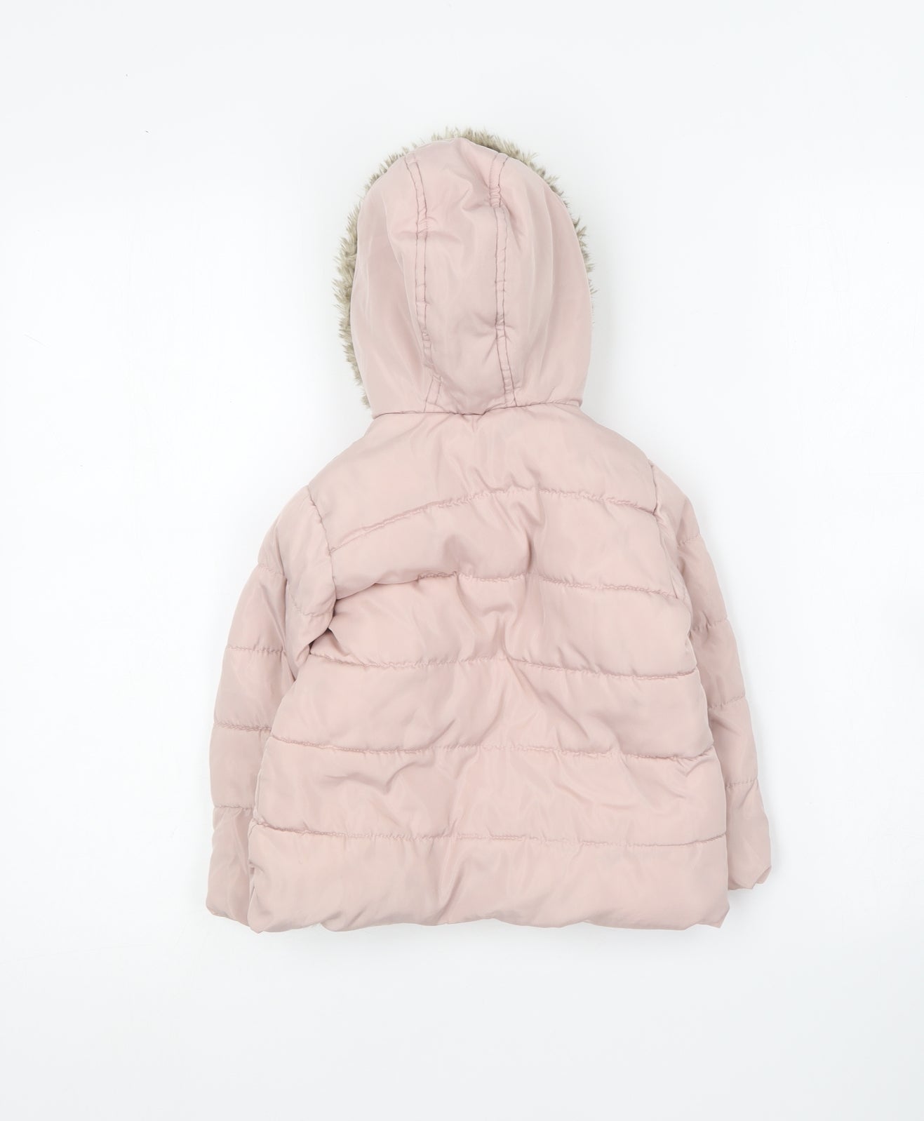F&F Baby Pink Puffer Jacket Coat Size 18-24 Months