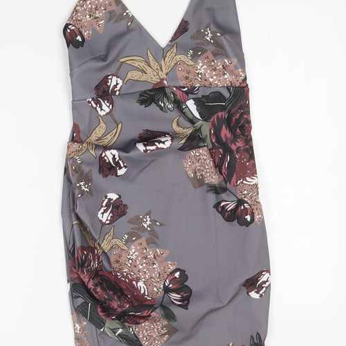 Yoins Womens Multicoloured Floral Polyester Mini Size XS Sweetheart