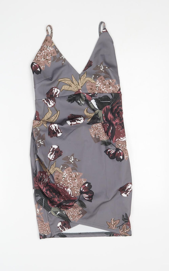 Yoins Womens Multicoloured Floral Polyester Mini Size XS Sweetheart