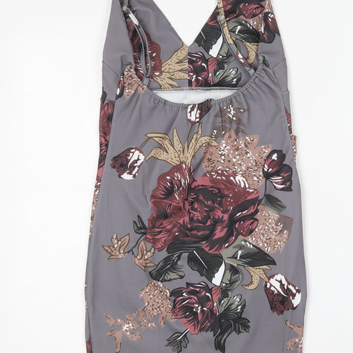Yoins Womens Multicoloured Floral Polyester Mini Size XS Sweetheart